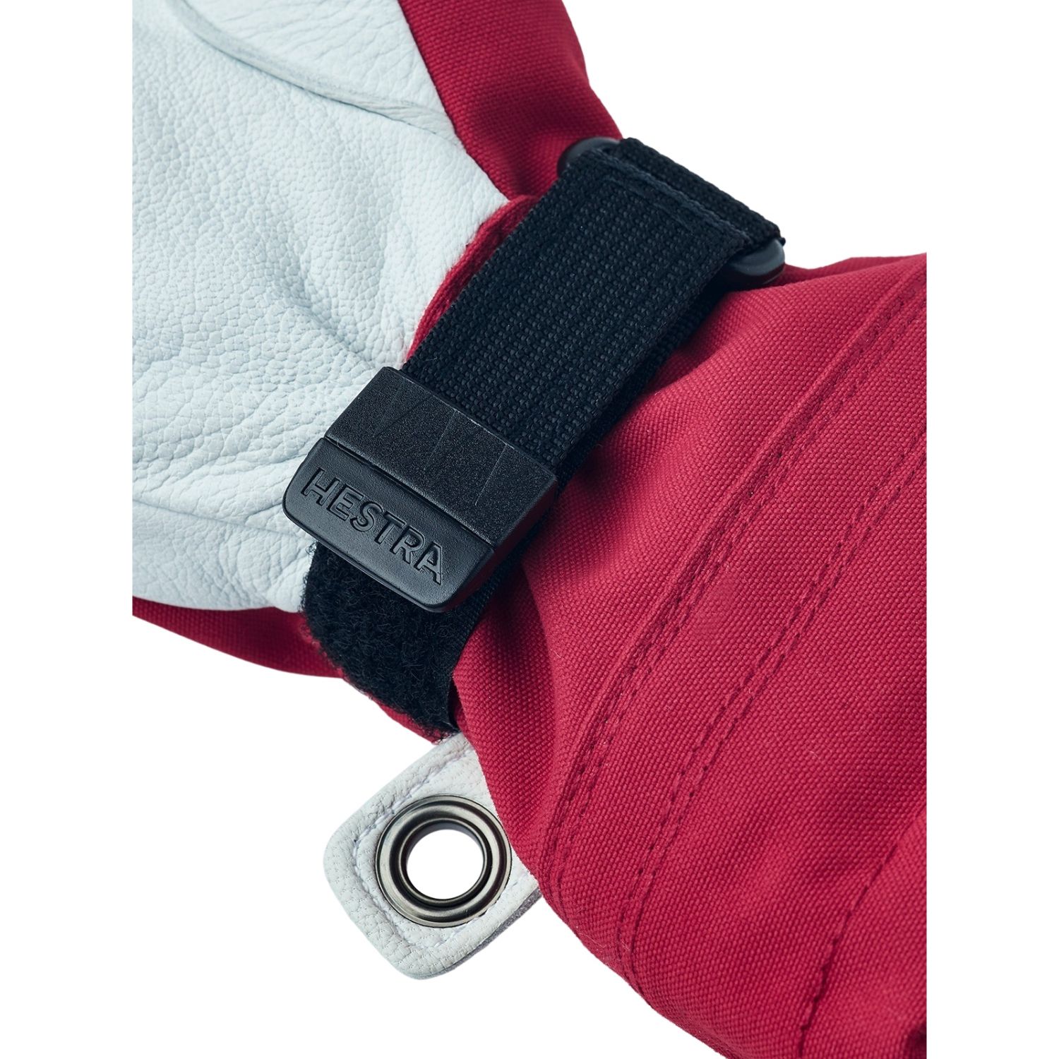 Hestra Army Leather Heli Ski, 3-finger ski gloves, junior, red