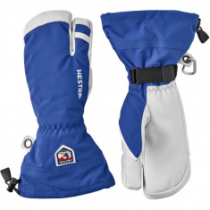 Hestra Army Leather Heli Ski, 3-finger ski gloves, royal blue