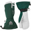 Hestra Army Leather Heli Ski, 3-finger skihandsker, grøn