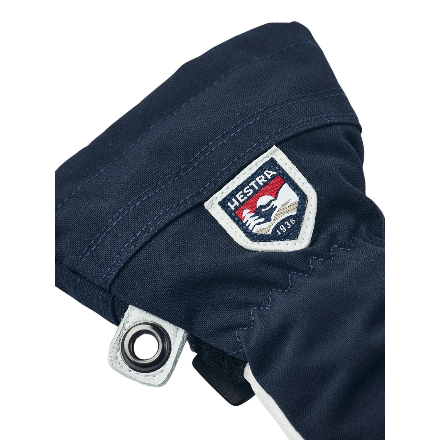 Hestra Army Leather Heli Ski, 3-prstové lyžiarske rukavice, junior, námornícka