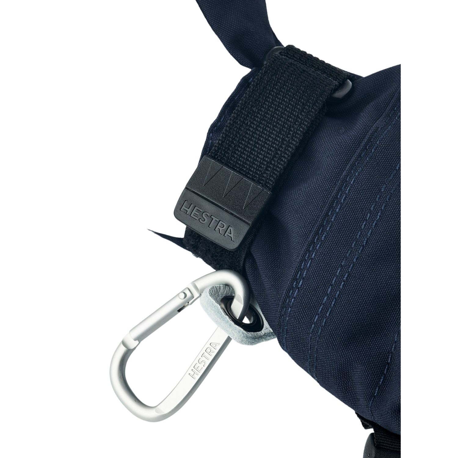 Hestra Army Leather Heli Ski, 3-prstové lyžiarske rukavice, junior, námornícka