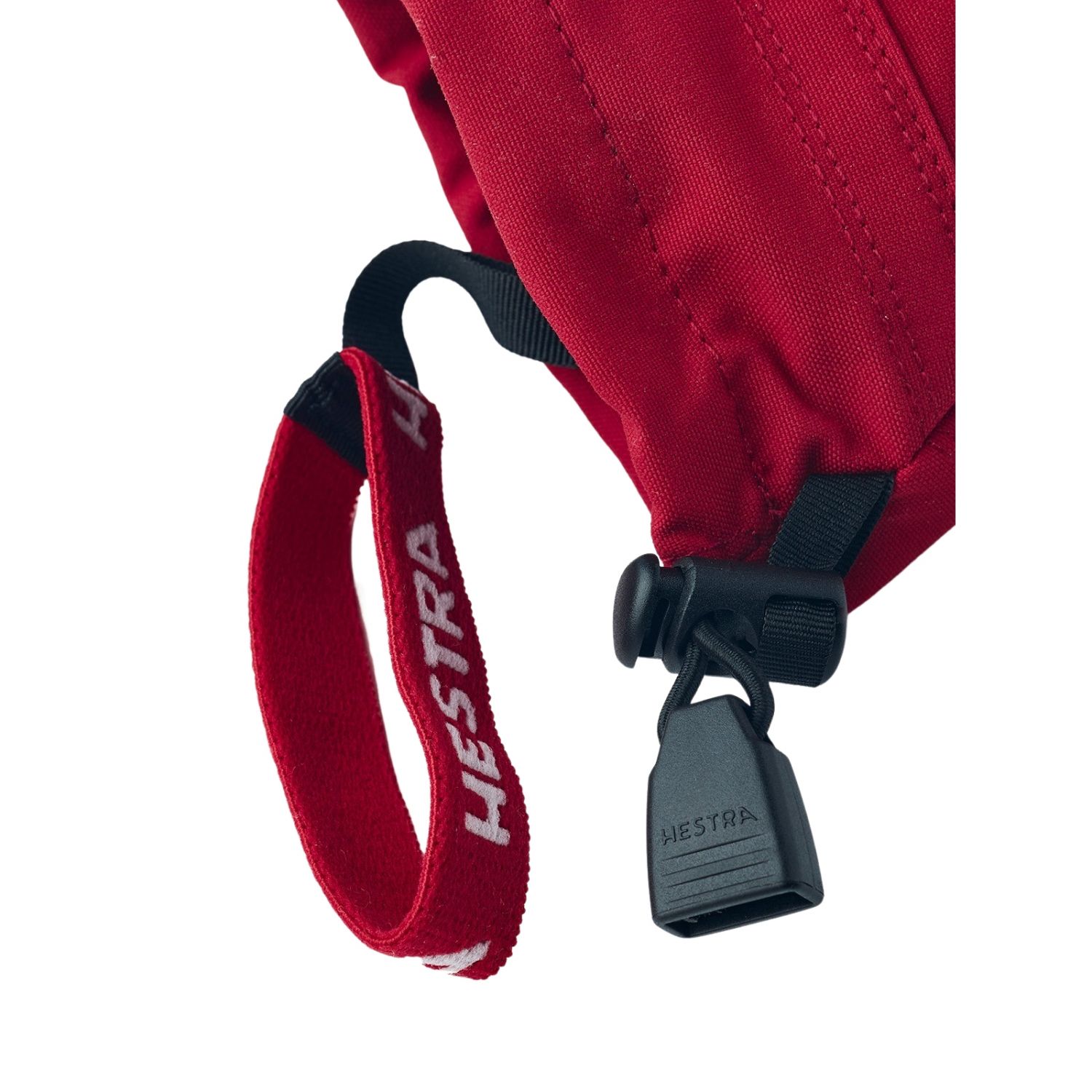 Hestra Army Leather Heli Ski, 3-prstové lyžiarske rukavice, pre juniorov, červená