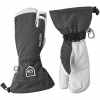 Hestra Army Leather Heli Ski, 3-prstové lyžiarske rukavice, sivé