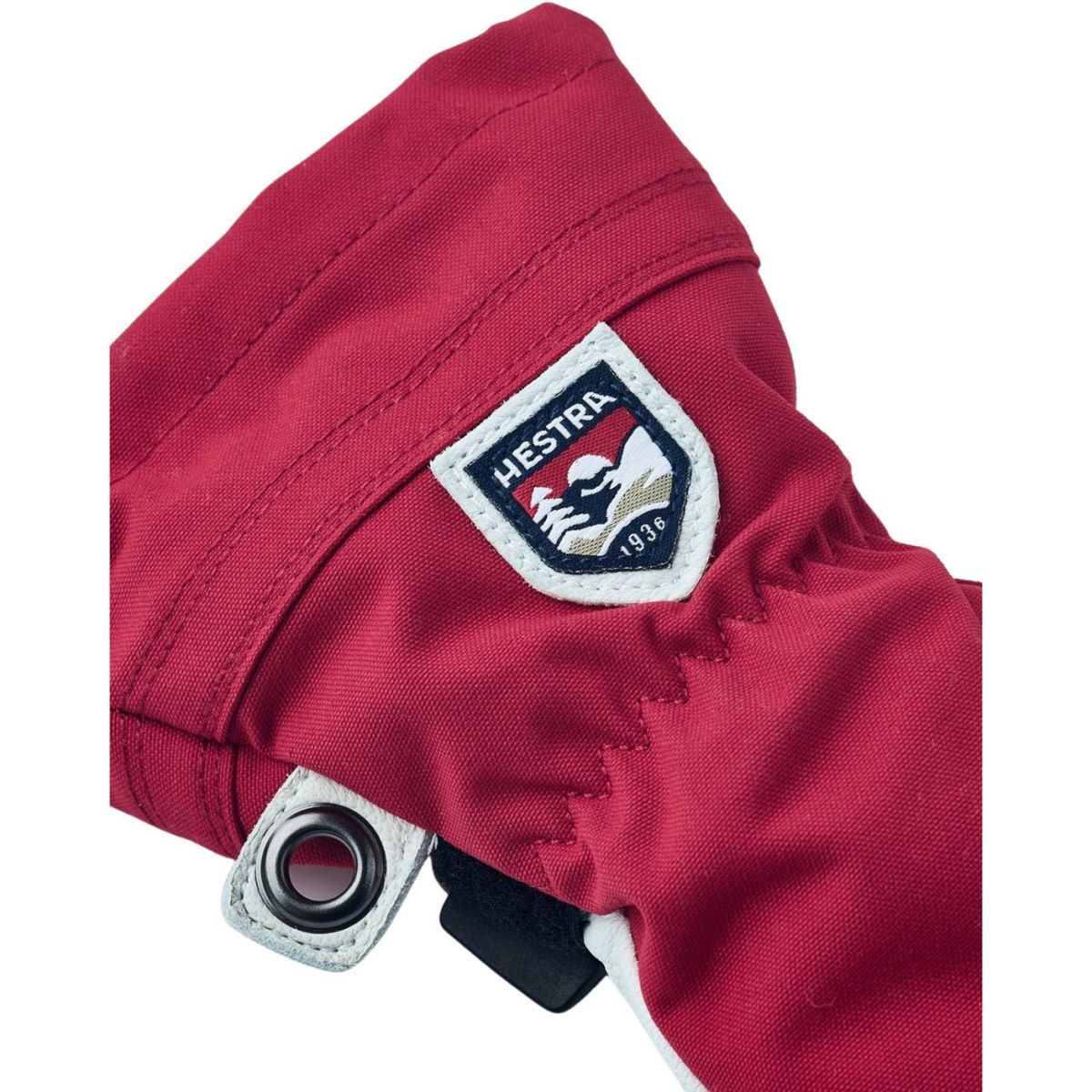 Hestra Army Leather Heli Ski, 3 ujjas síelő kesztyű, junior, piros
