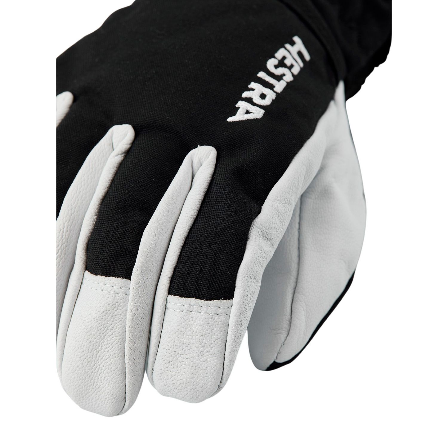 Hestra Army Leather Heli ski gloves, jr, black