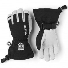 Hestra Army Leather Heli ski gloves, jr, black