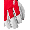 Hestra Army Leather Heli ski gloves, red