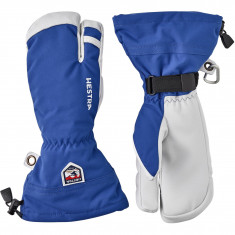 Hestra Army Leather Heli Ski, guantes de esquí de 3 dedos, azul