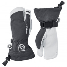 Hestra Army Leather Heli Ski, guanti da sci a 3 dita, junior, grigio