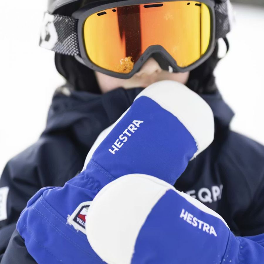 Hestra Army Leather Heli Ski Jr, Botas esquí, junior, Azul