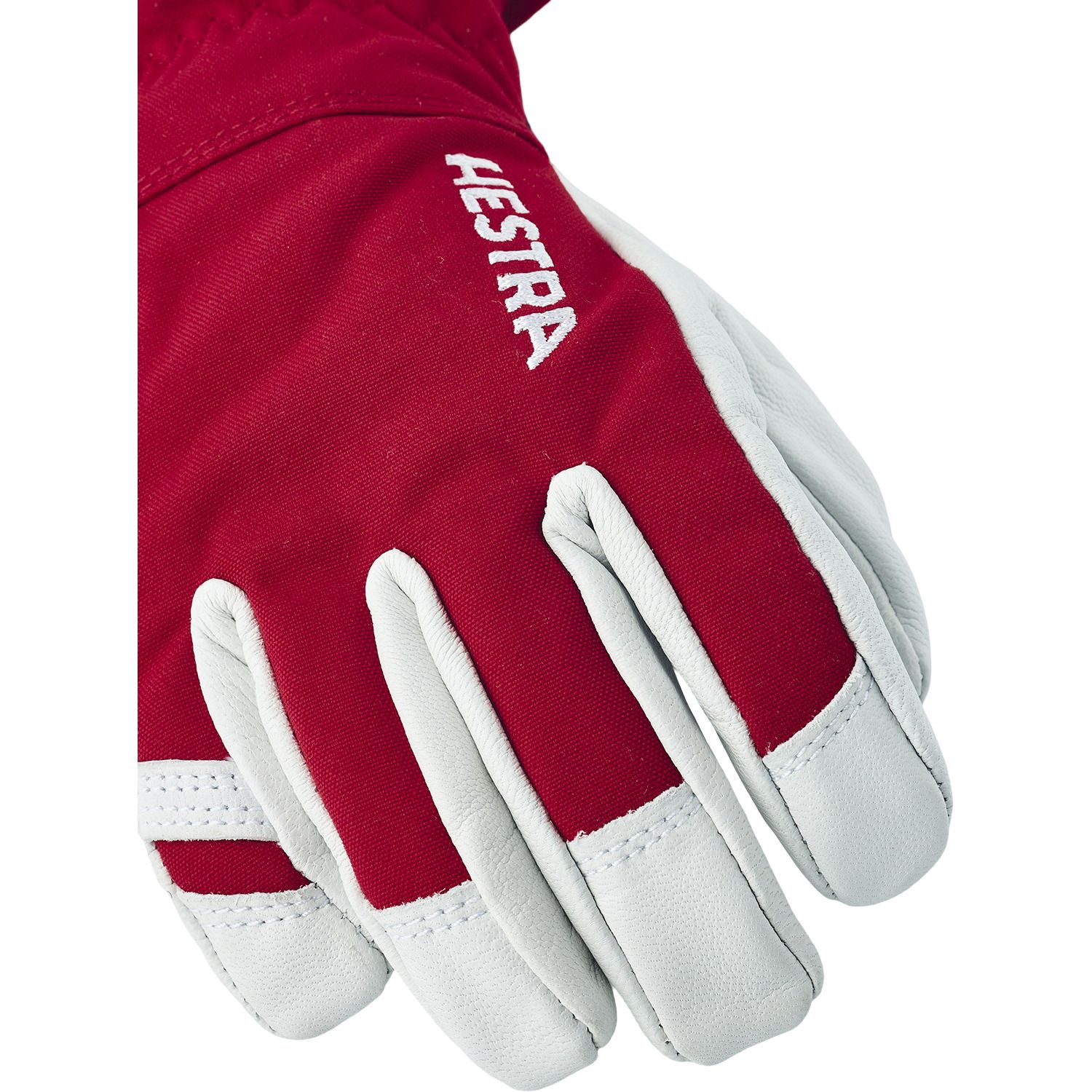 Hestra Army Leather Heli Ski Jr, Skidhandskar, Junior, Röd