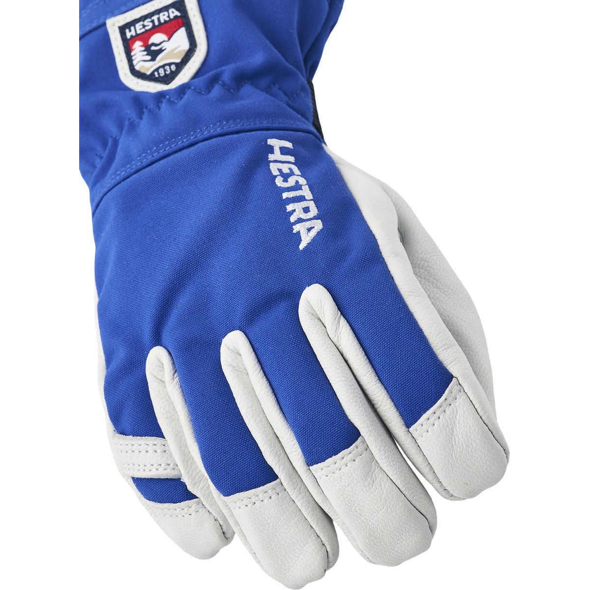 Hestra Army Leather Heli Ski Jr, Skihansker, Junior, Royal blue