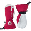 Hestra Army Leather Heli Ski, luvas de esqui de 3 dedos, júnior, vermelho