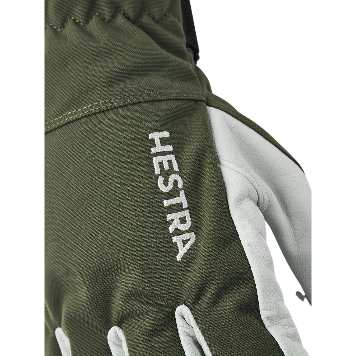 Hestra Army Leather Heli Ski, lyžiarske rukavice, zelené