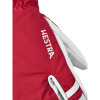 Hestra Army Leather Heli Ski, rękawice narciarskie z 3 palcami, czerwone