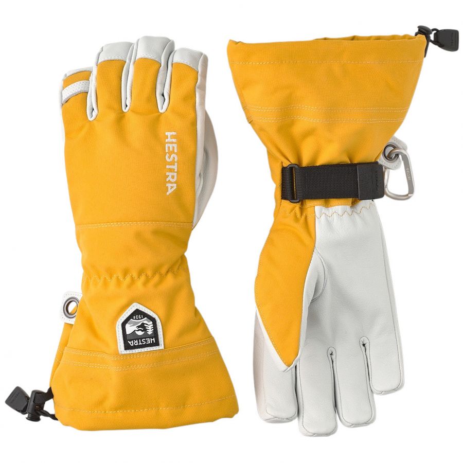 Hestra Army Leather Heli Ski, síelő kesztyű, sárga