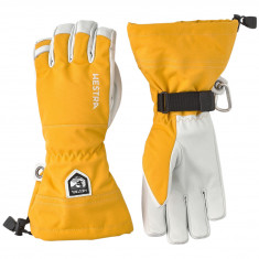 Hestra Army Leather Heli Ski, ski gloves, mustard
