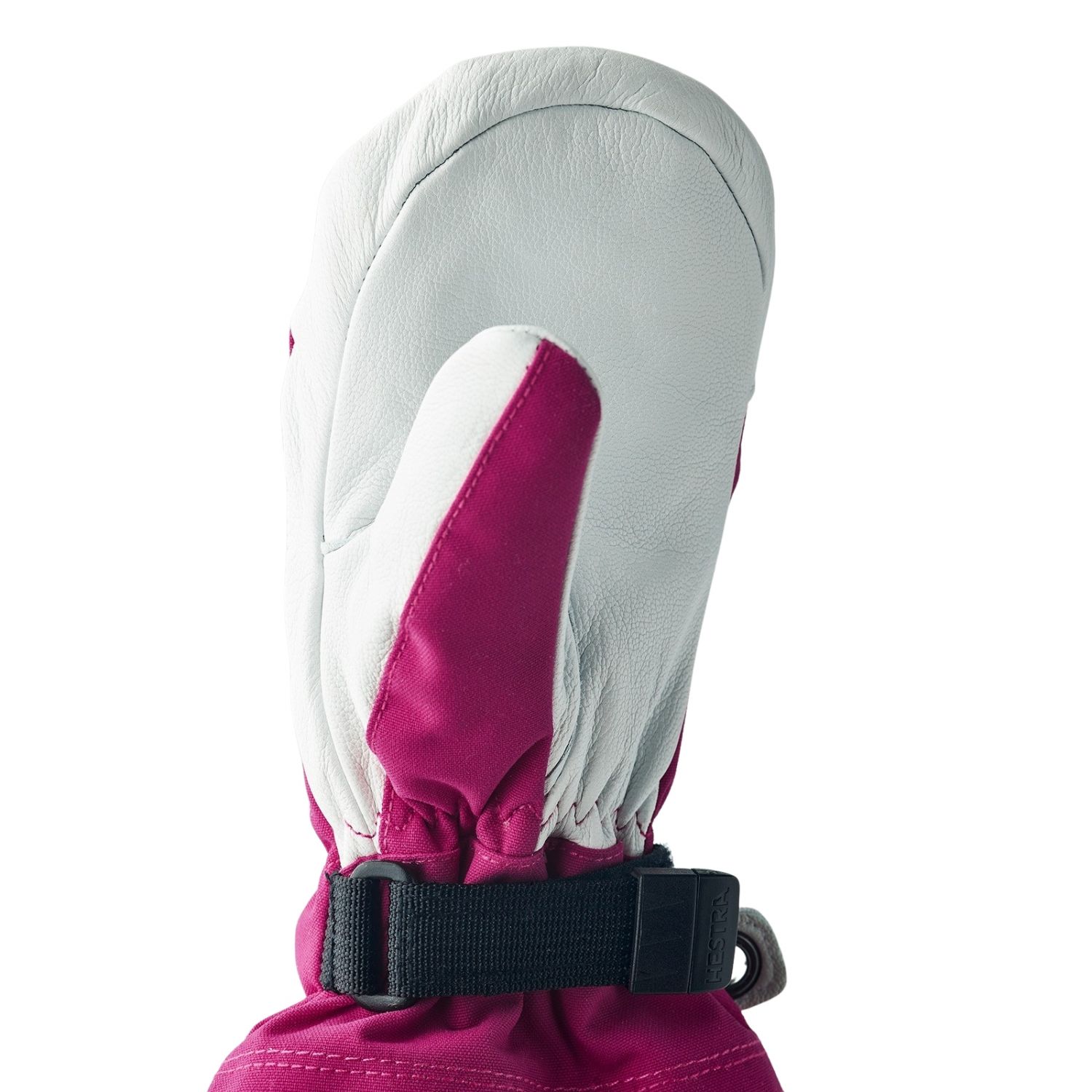 Hestra Army Leather Heli Ski, ski mitts, junior, fuchsia