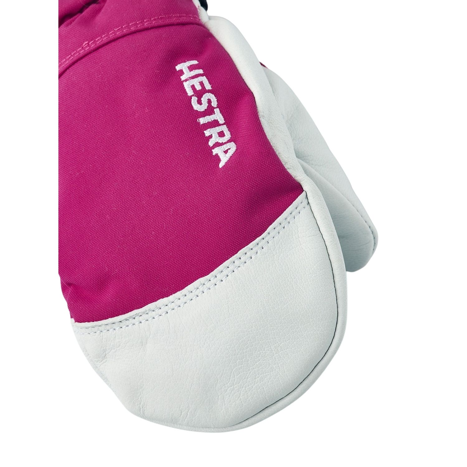 Hestra Army Leather Heli Ski, ski mitts, junior, fuchsia