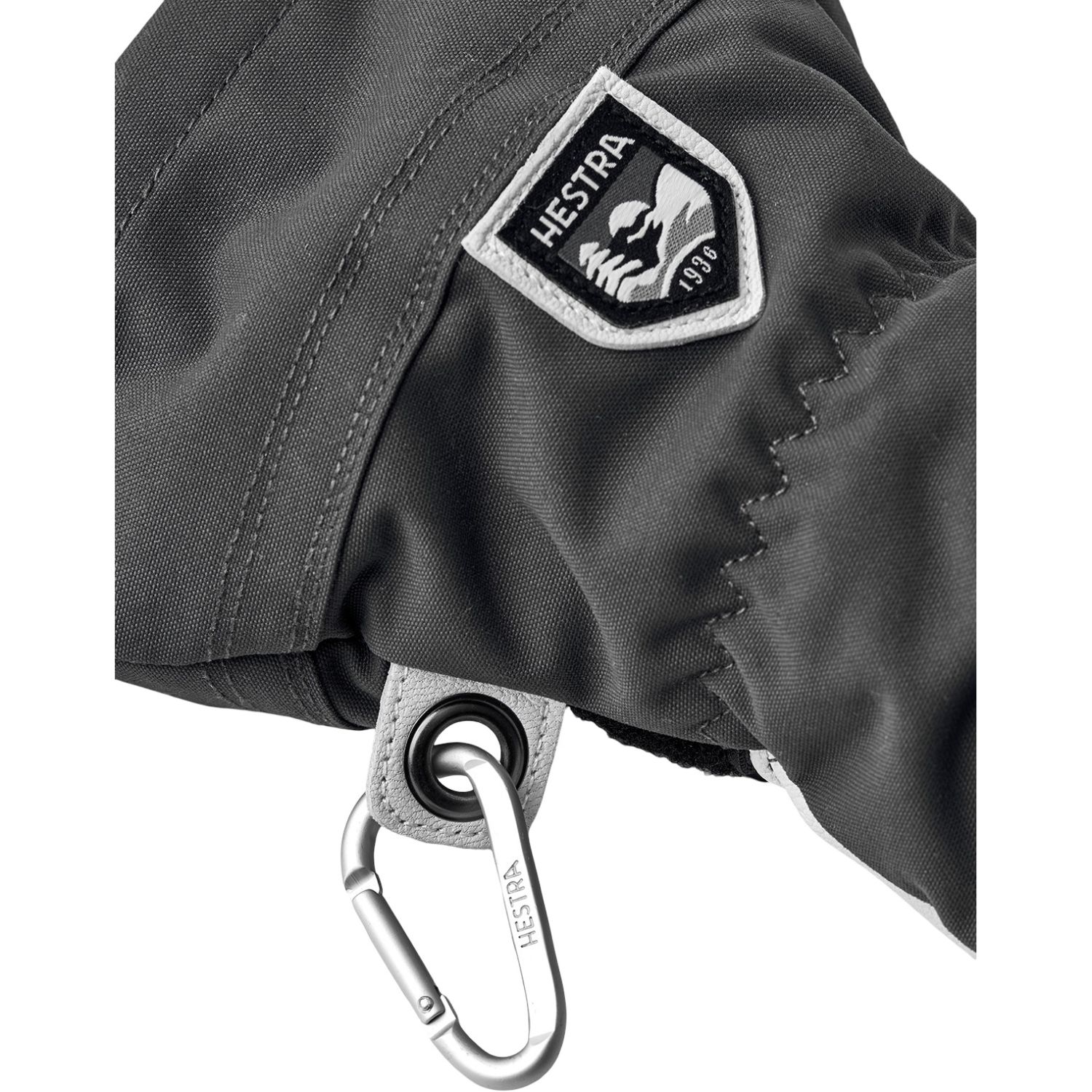 Hestra Army Leather Heli Ski, tříprsté lyžařské rukavice, šedé