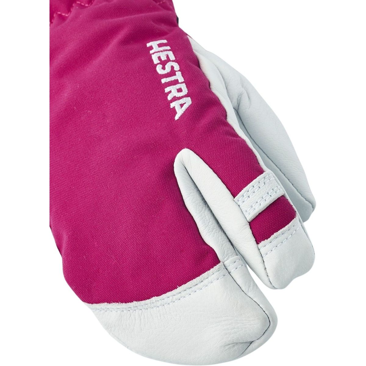 Hestra Army Leather Heli Ski, tříprsté lyžařské rukavice, juniorské, růžové