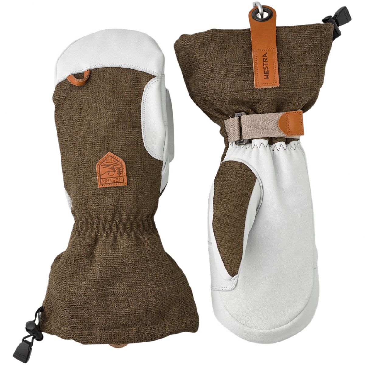Hestra Army Leather Patrol Gauntlet, palčiaky, olivová farba