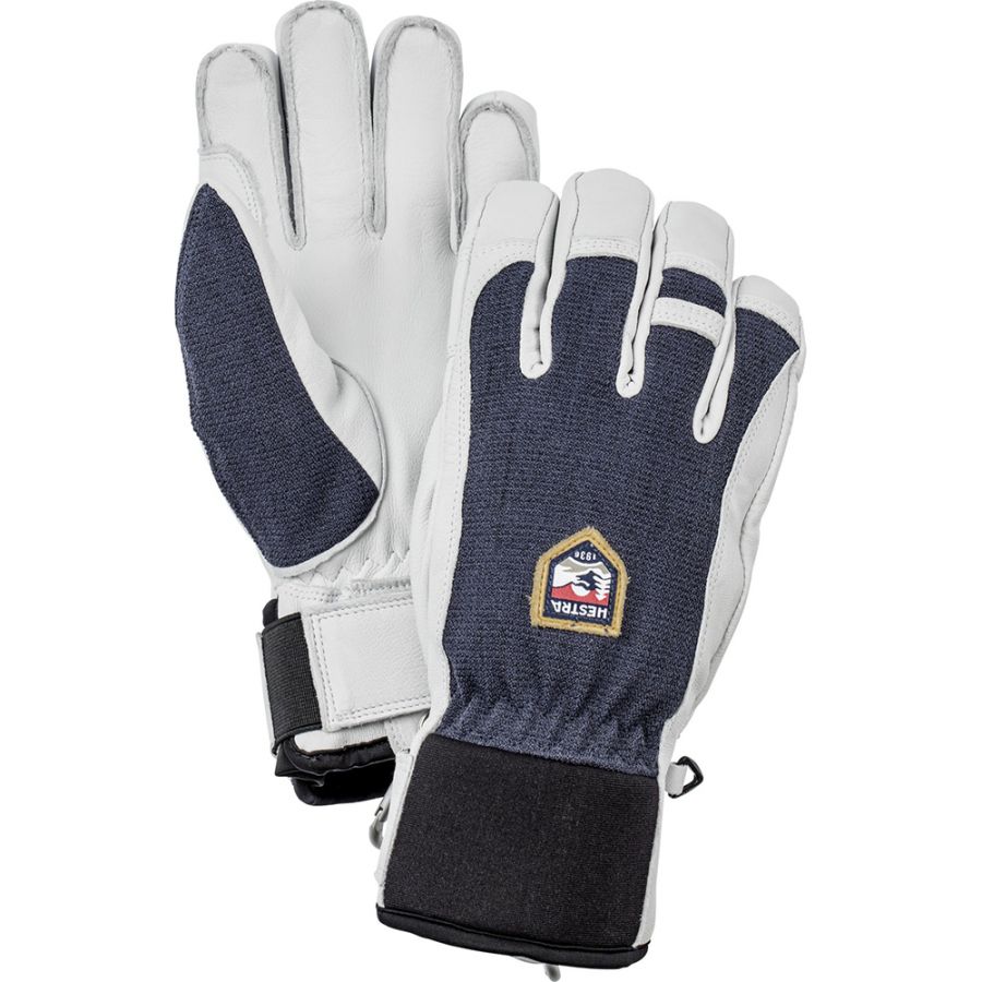 Hestra Army Leather Patrol ski gloves, marin