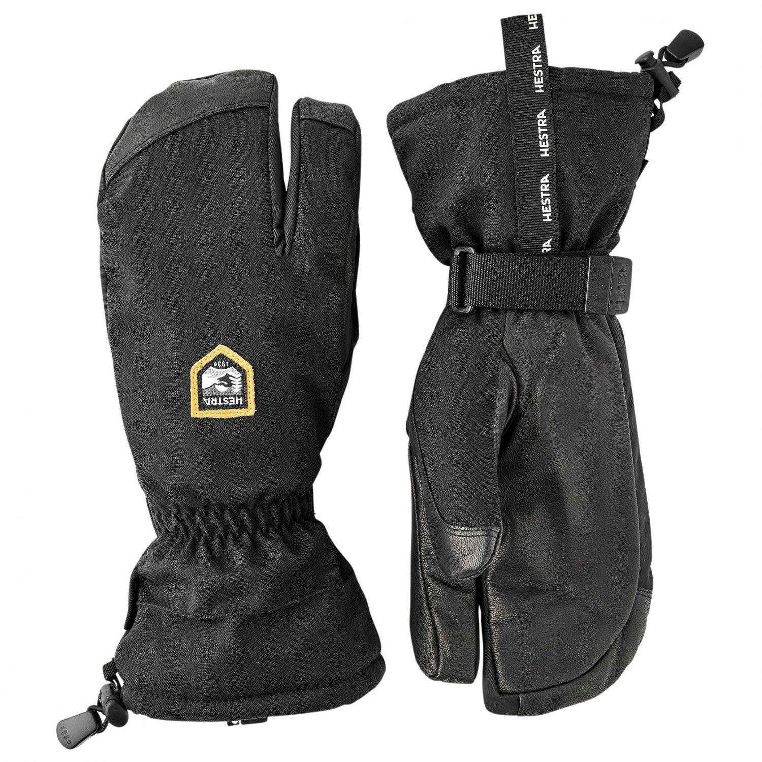 Hestra CZone Mountain, 3-finger ski gloves, black
