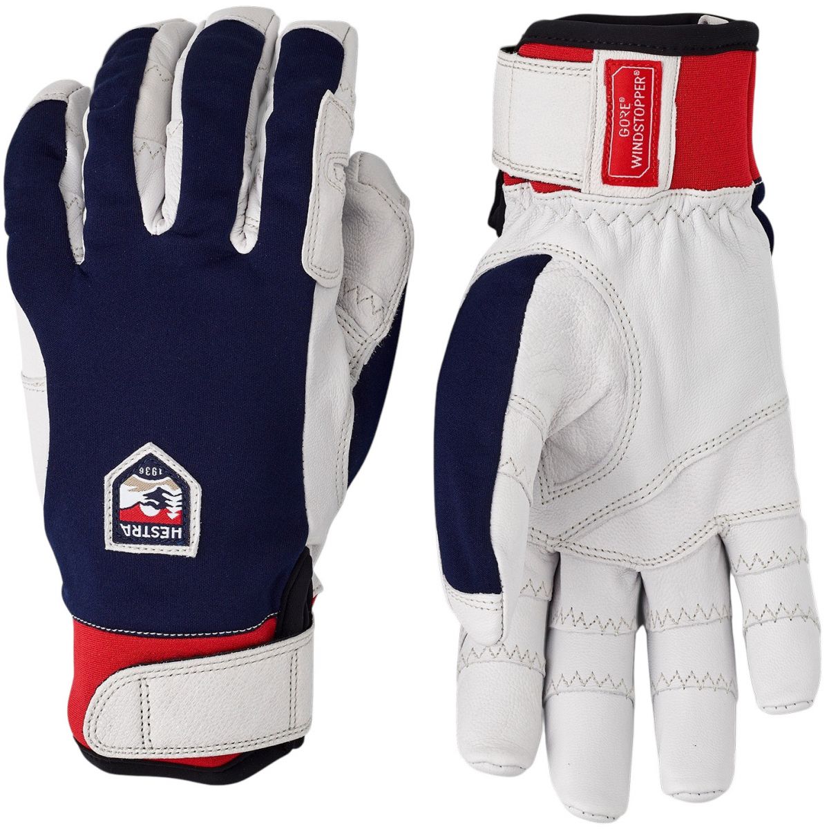 Hestra Ergo Grip Active, guanti da sci, bianco/marino