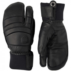 Hestra Fall Line, guantes de esquí de 3 dedos, negro/negro