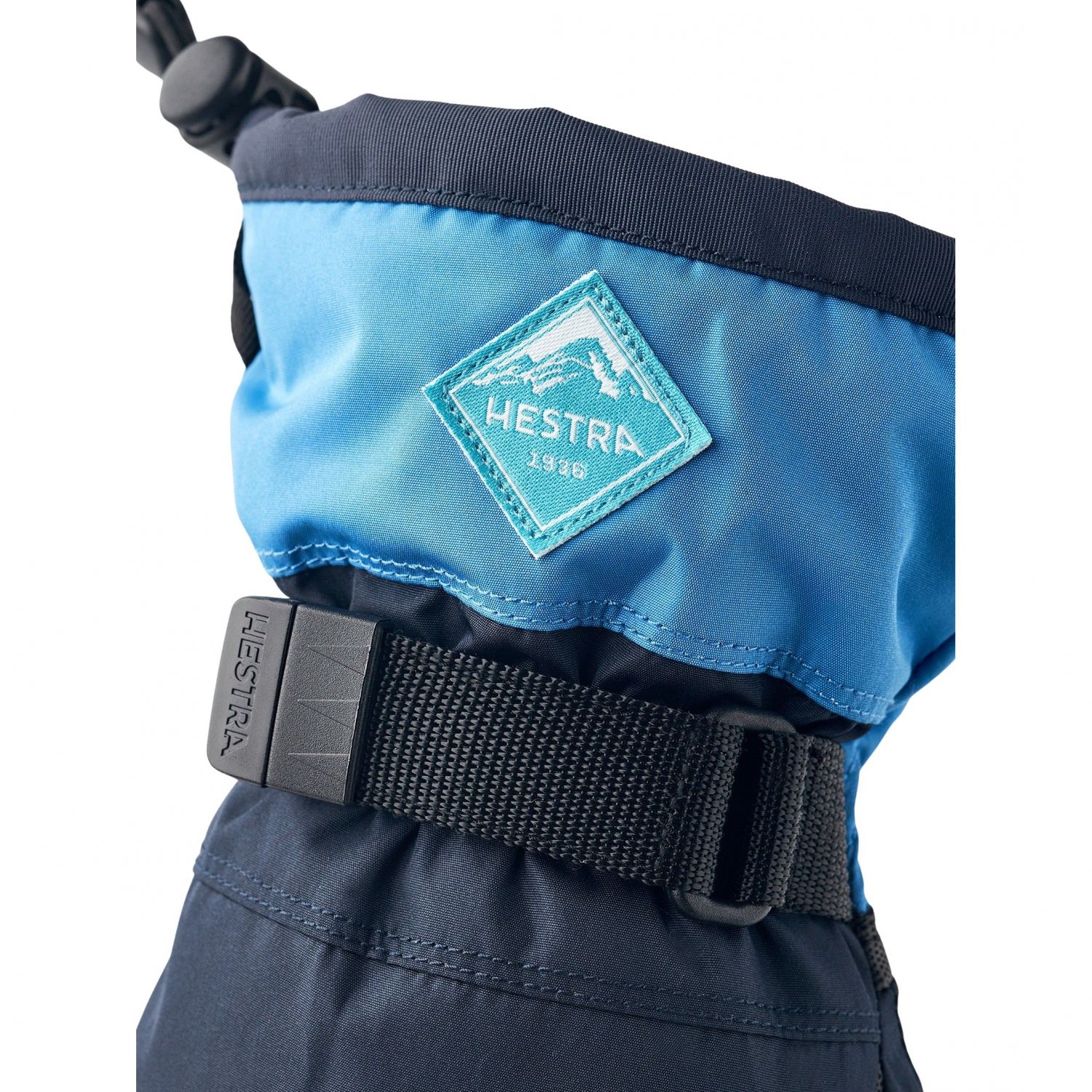Hestra Gauntlet CZone, 3-finger ski gloves, junior, dark blue/sky blue