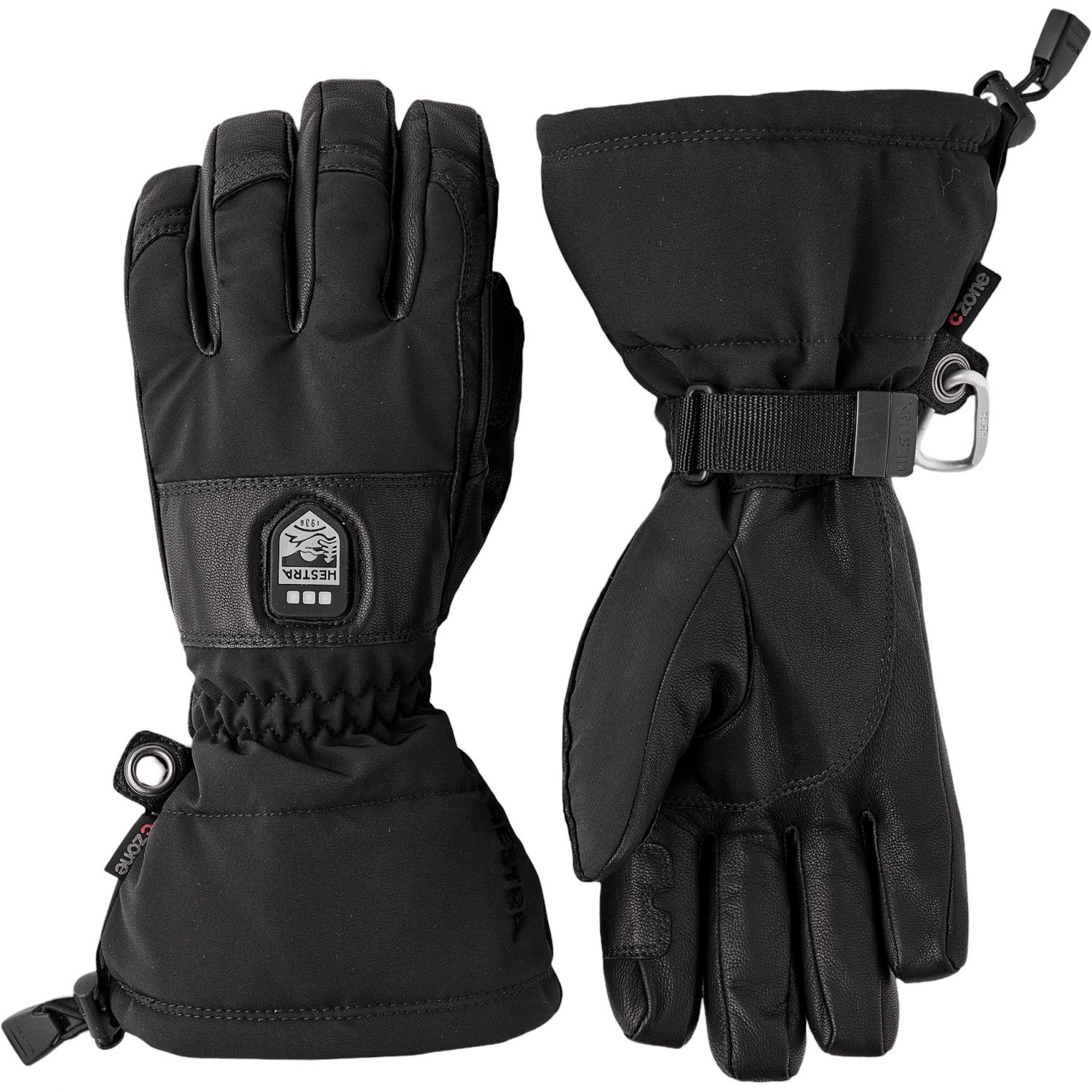 Hestra Heater Gauntlet, ski gloves, black/black