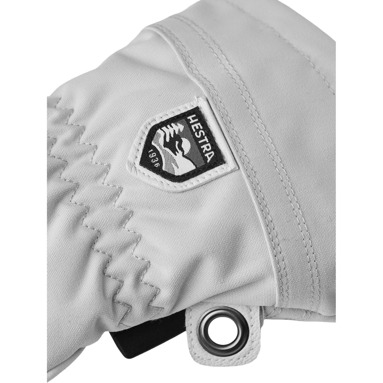 Hestra Heli Ski, guantes de esquí de 3 dedos, mujer, gris claro/blanco