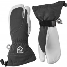 Hestra Heli Ski, luvas de esqui com 3 dedos, senhoras, cinzento/branco