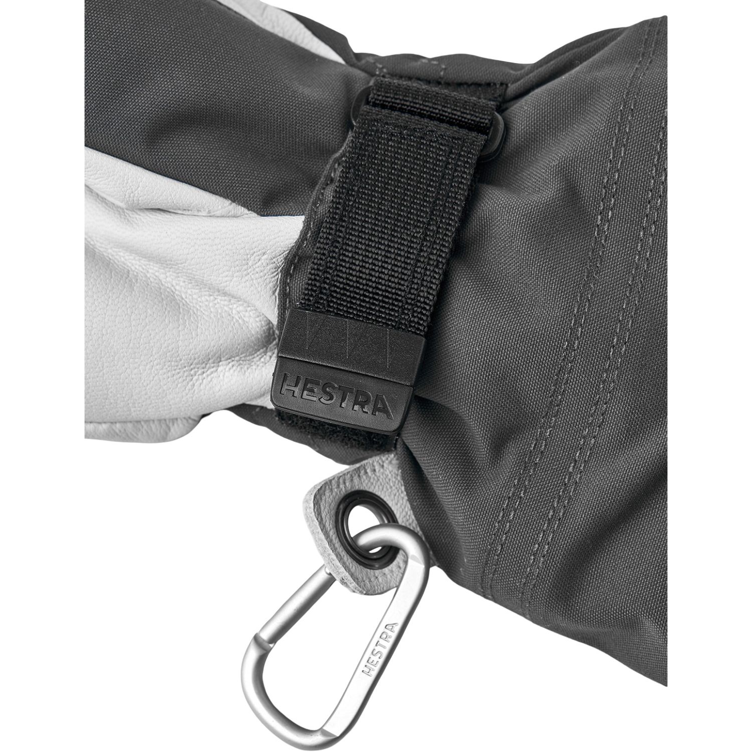 Hestra Heli Ski, luvas de esqui com 3 dedos, senhoras, cinzento/branco