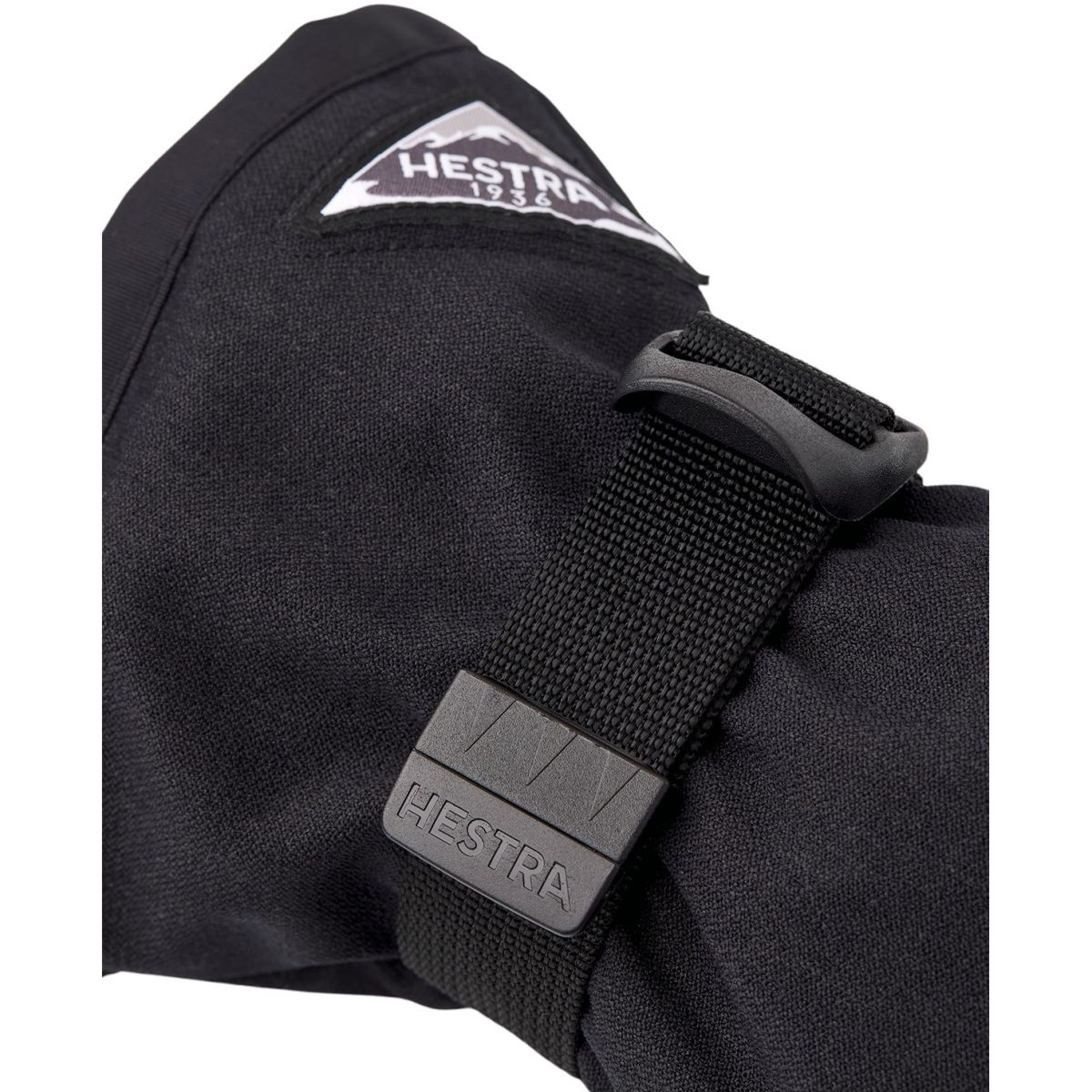 Hestra Powder Gauntlet, mănuși de schi cu trei degete, unisex, negru