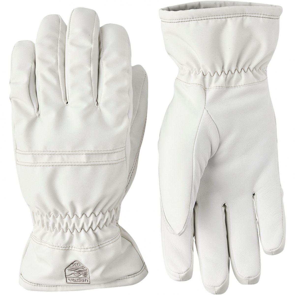 Hestra Primaloft Leather, lyžiarske rukavice, dámske, biele