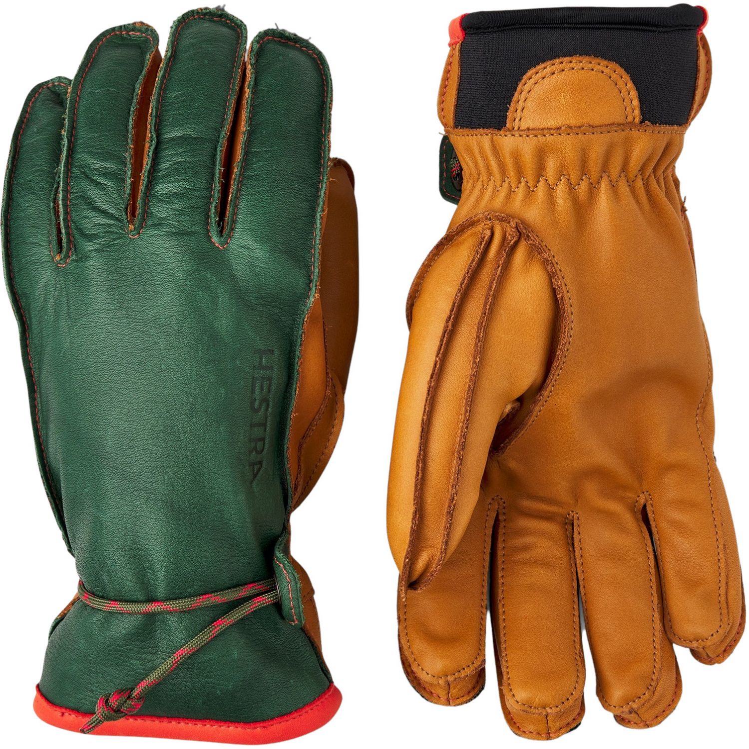 Hestra Wakayama, handsker, mørkegrøn/kork