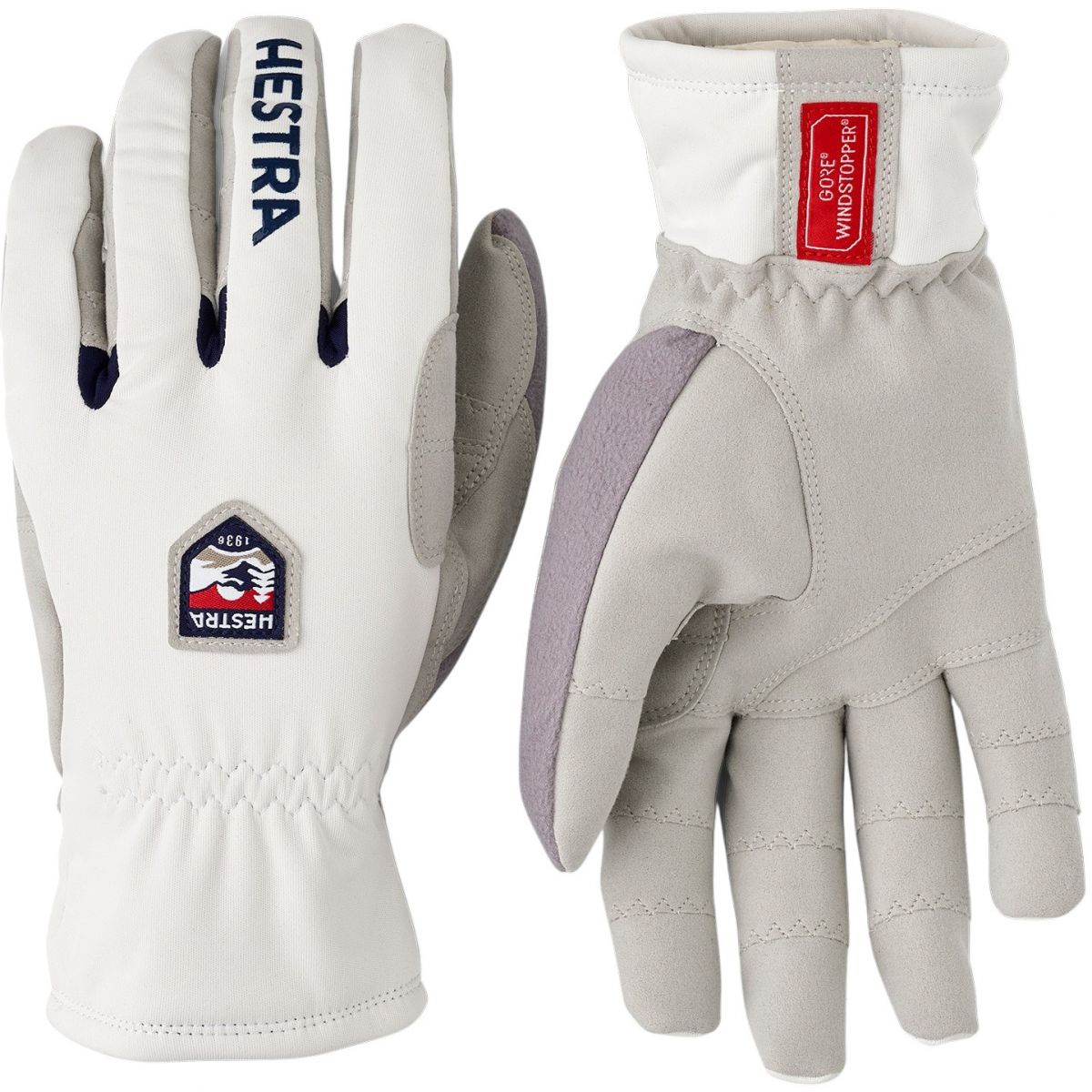 Hestra Windstopper Ergo Grip Touring, guanti, bianco
