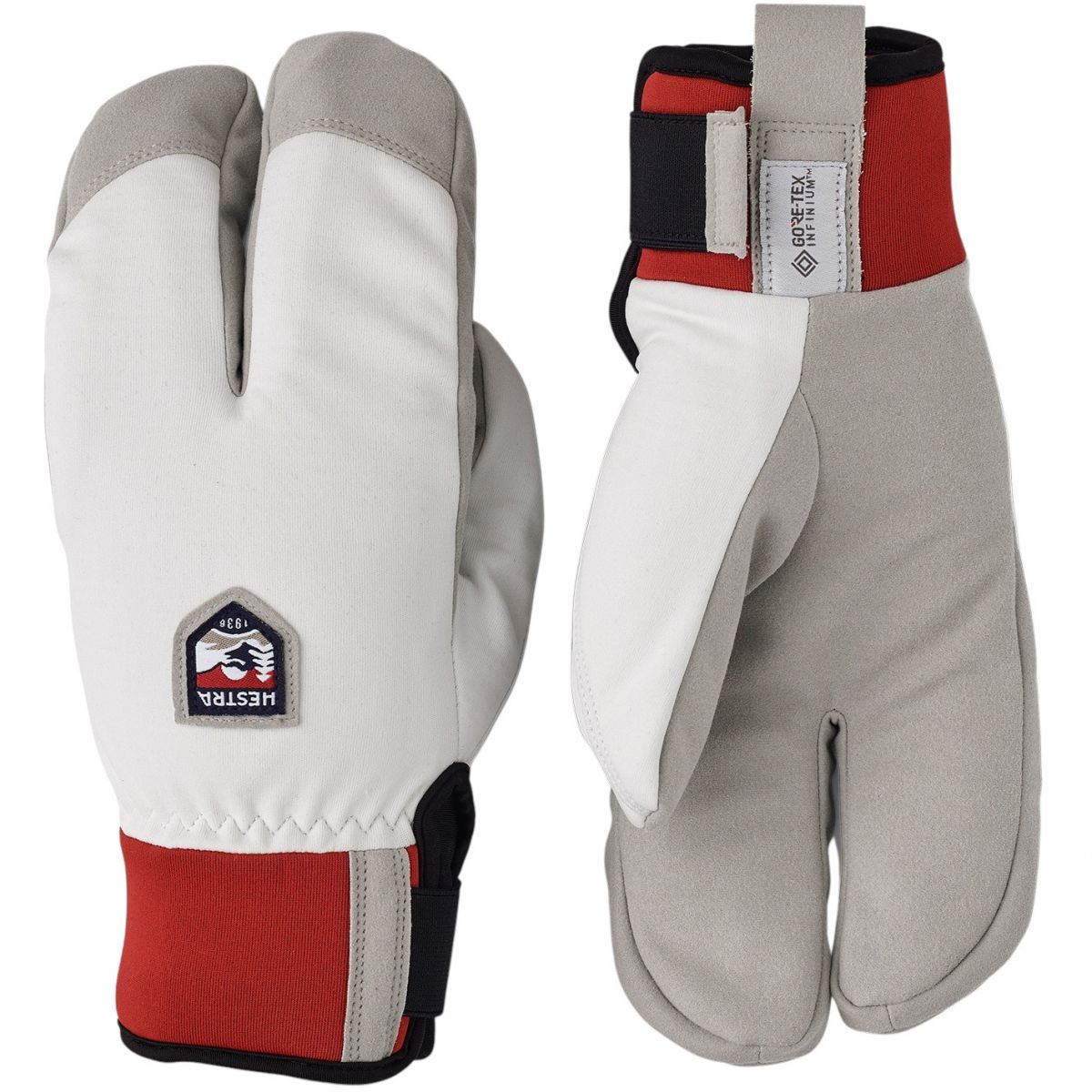 Hestra W.S. Wool Terry Split, guantes, blanco