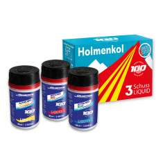 Holmenkol 3 Schuss Liquid, liquid skiwax set, 3 x 100 ml