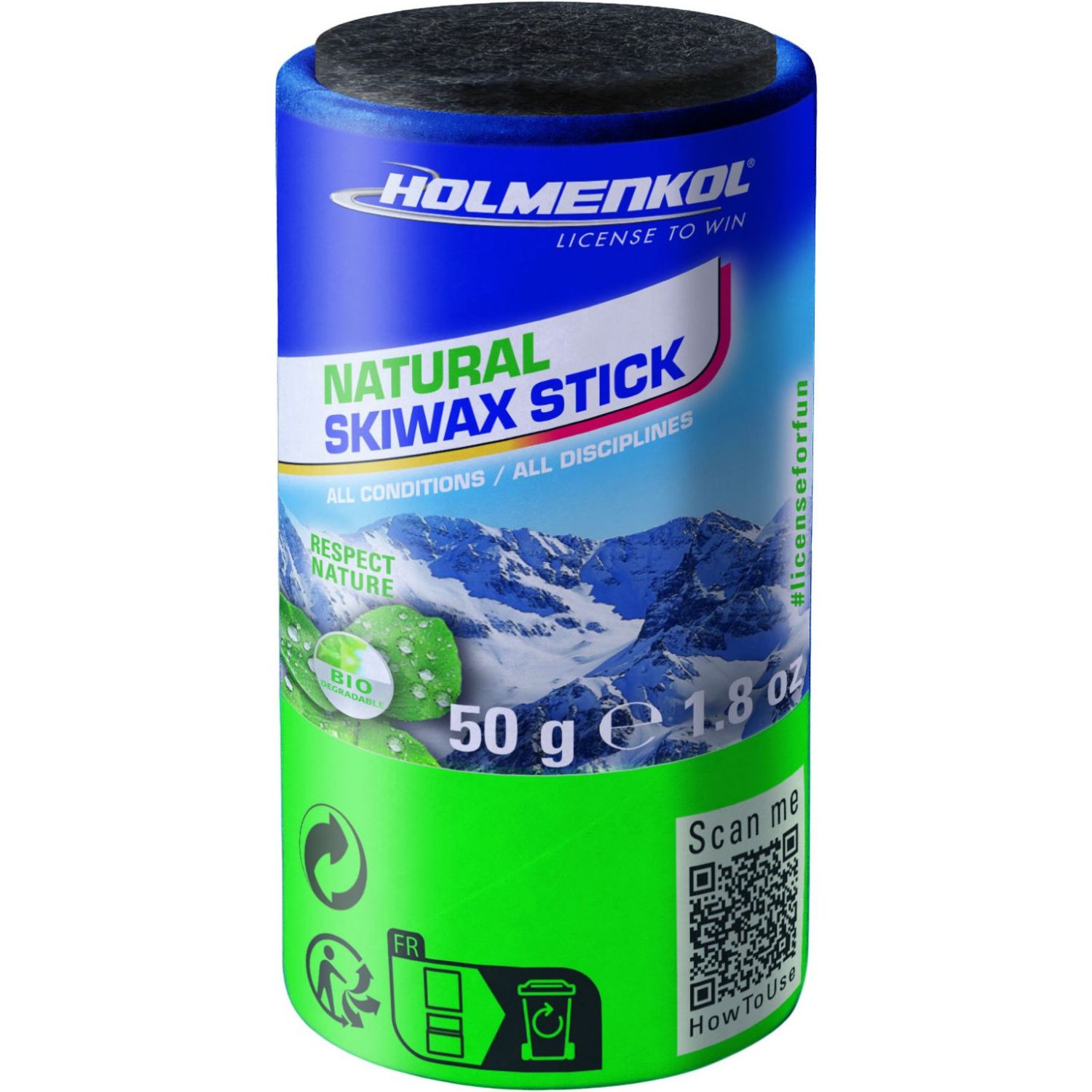 Holmenkol Barra de Cera de Esqui Natural, 50g