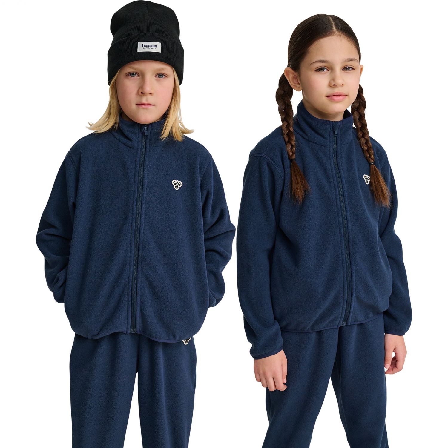 Hummel hmlJR Fleece Zip Jacket BEE, Fleecejacka, Junior, Mörkbrun