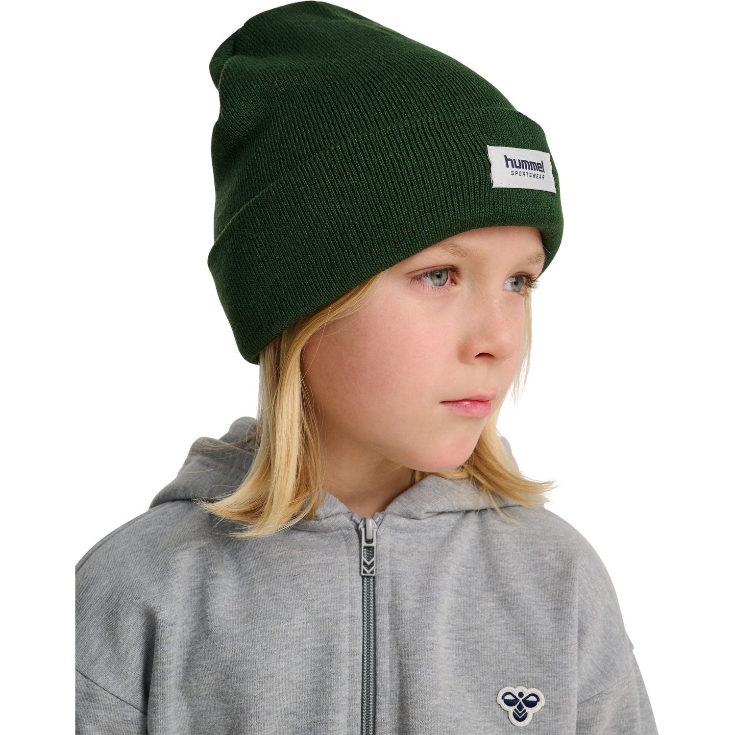 Hummel hmlJR Knit Beanie, Mössa, Junior, Mörkgrön