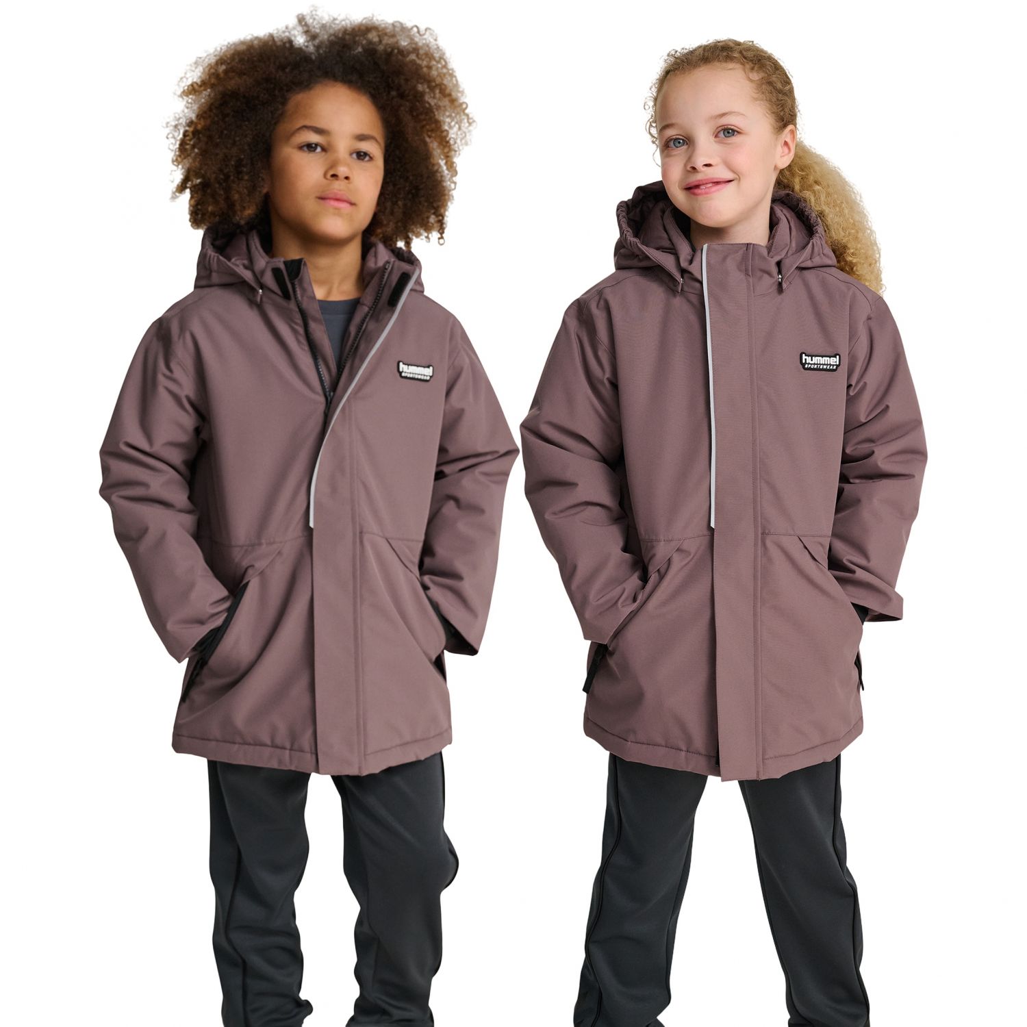 Hummel hmlJR Snow Jacket WP 10K, lyžiarska bunda, junior, hnedá
