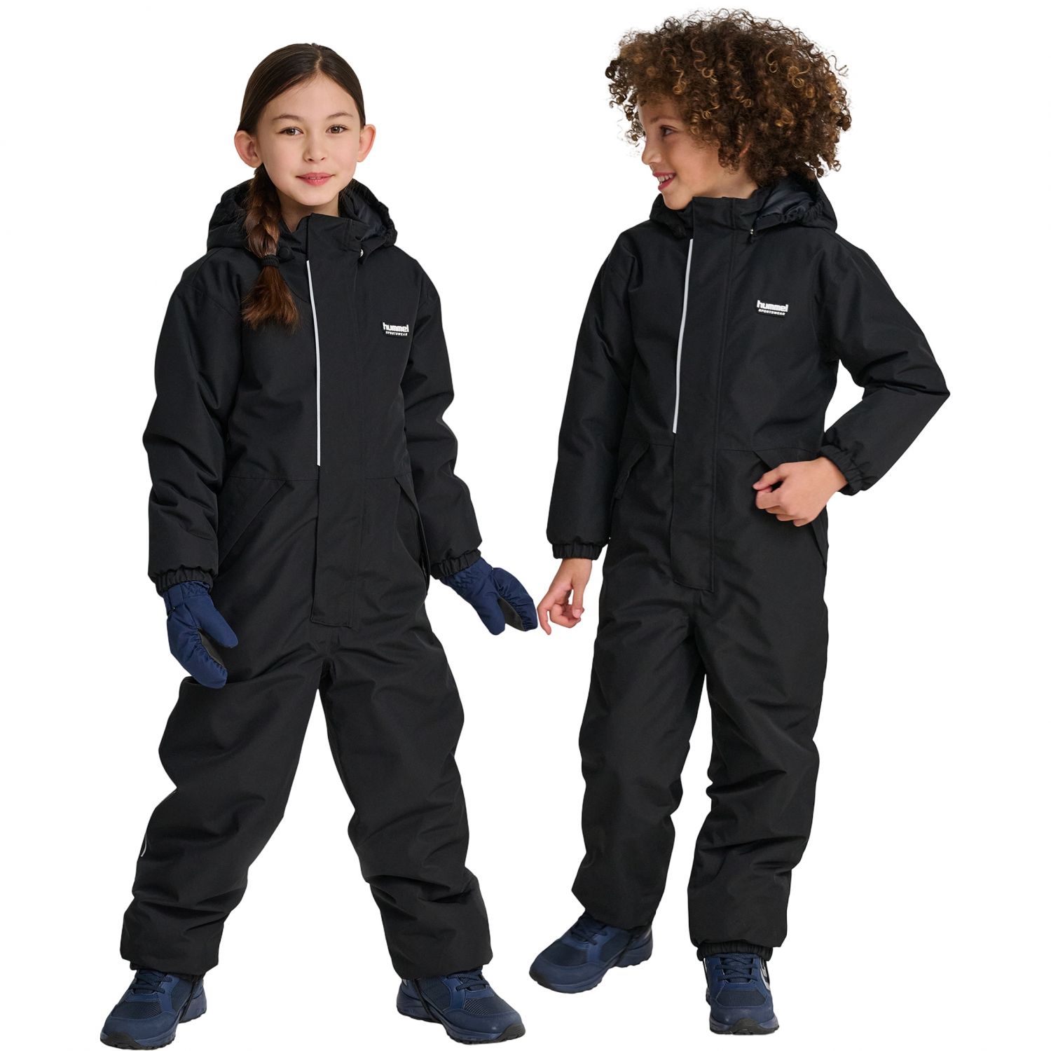 Hummel hmlJR Snowsuit WP 10K, letecká kombinéza, junior, čierna
