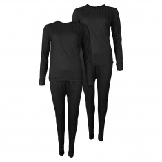 Intimo da sci Accezzi da donna, nero, 2 set