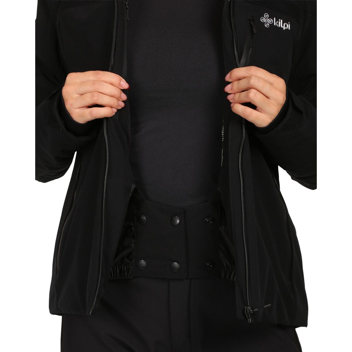 Jachetă de schi Kilpi Valera, plus size, damă, negru