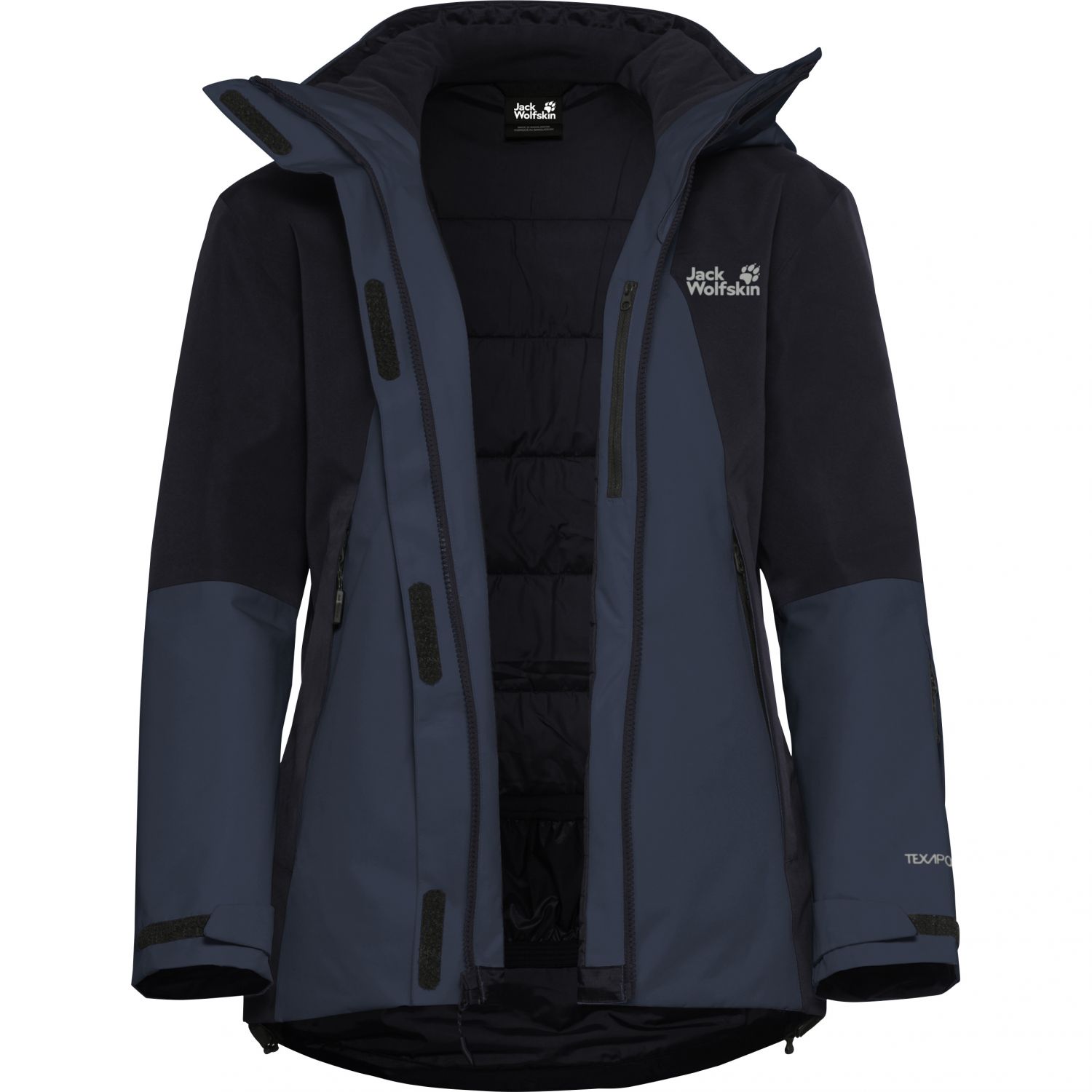 Jack Wolfskin Flowline 2L Ins, lyžiarska bunda, dámska, tmavomodrá