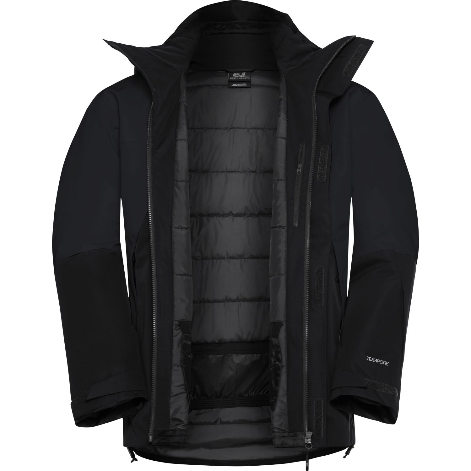 Jack Wolfskin Flowline 2L Ins, lyžiarska bunda, pánska, čierna
